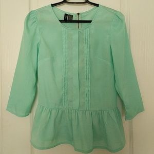 3/4 sleeved peplum blouse